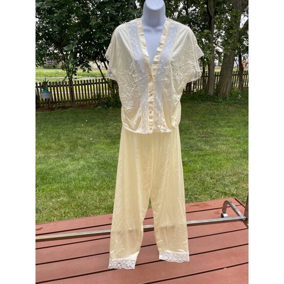 Vintage Lily Of France Lingerie Set With Lace Trim Large - Picture 1 of 11